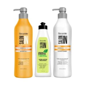 Saloon In Oferta Shampoo 1000/ Acond 1000/ Tratamiento 500 ml Curl & Waves - Imagen 1