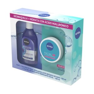 Nivea Visage Estuche Hyaluron Gel Hidratante 100 Ml/desmaquill Bifasico De Ojos 125 ml - Imagen 1