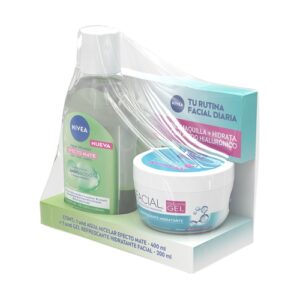 Nivea Visage Oferta Hyaluron Gel Hidratante 200 Ml/agua Micelar 400 ml Efecto Mate Piel Mixta - Imagen 1