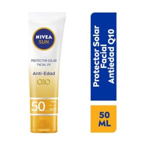 Nivea Solar Bloqueador Fps 50 x 050 ml Facial Antiedad Q10 Antipigmento - Imagen 1
