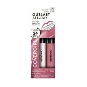 Cover Girl Labial Liq Outlast 24 H + Balsamo 550 Blushed Mauve - Imagen 1