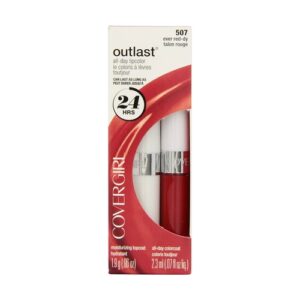 Cover Girl Labial Liq Outlast 24 H + Balsamo 507 Ever Red Dy - Imagen 1