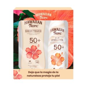 Hawaiian Tropic Estuche Bloq Fps 50 240 ml Sheer Touch/bloq Fps 50 Spray 180 ml Silk Hydration - Imagen 1