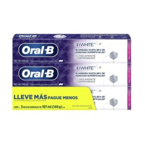 Oral B 3d White Oferta Dentifrico Tripack x 107 ml Brilliant Fresh - Imagen 1
