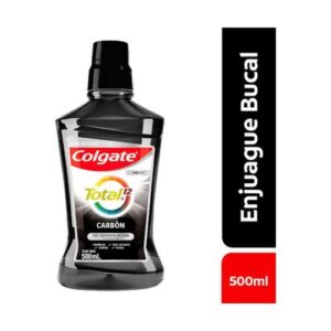 Colgate Enjuague Bucal x 500 ml Carbon Total 12 - Imagen 1