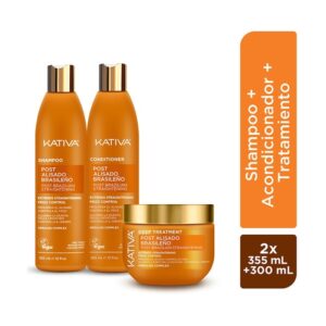 Kativa Estuche Shampoo/Acond/Trat Post Alisado Brasileño Keraliss Complex - Imagen 1