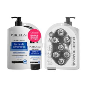 Portugal Neceser Cr Corporal 700 G/Cr Corporal 100 G Tubo/Guante Masaje Leche De Almendras - Imagen 1