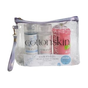 COTTONSKIN NECESER AGUA MICELAR BIFASICA 200 ML CELESTE/ROSA 200 ML/DIS. ALGODON 50 UNID - Imagen 1