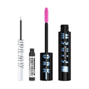 MAYBELLINE PACK MASCARA FIREWORK ELECTROBLACK WTP BLACK/DELINEADOR LIQ TATTOO (BLANCO) DEFEND - Imagen 1