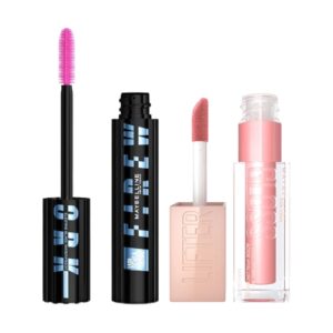MAYBELLINE PACK MASCARA FIREWORK ELECTROBLACK WTP BLACK/LIP LIFTER GLOSS 005 PETAL - Imagen 1