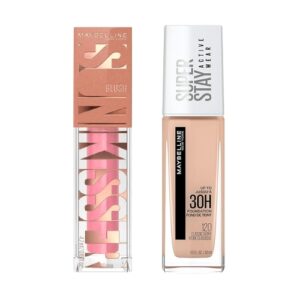 MAYBELLINE PACK MAQUILLAJE SUPER STAY 30H 120 CLASSIC IVORY/RUBOR LIQUIDO SUNKISSER 05 BLASIN - Imagen 1