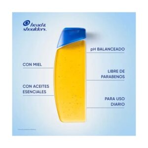 H & S SHAMPOO X 180 ML ANTI-RESEQUEDAD MIEL - Imagen 3