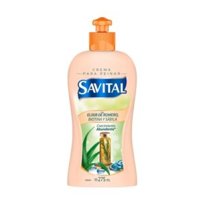 SAVITAL CREMA DE PEINAR X 275 ML ELIXIR DE ROMERO BIOTINA Y SABILA - Imagen 1