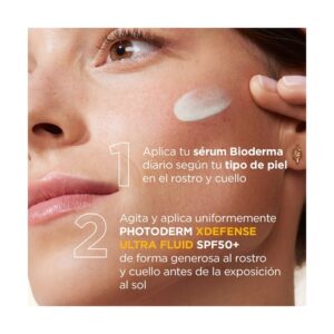BIODERMA PHOTODERM BLOQUEADOR FACIAL CREMA CON COLOR SPF 50+ X 40 ML XDEFENSE ULTRA-FLUID NEUTRO - Imagen 4