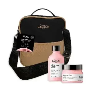 LOREAL PROFESS BOLSO SHAMPOO 300 ML/MASCARA 250 ML VITAMINO COLOR - Imagen 1