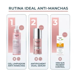 EUCERIN ANTIPIGMENT NECESER SERUM 30 ML/GEL DE LIMPIEZA 200 ML/BLOQ 7 ML ANTI MANCHAS - Imagen 2