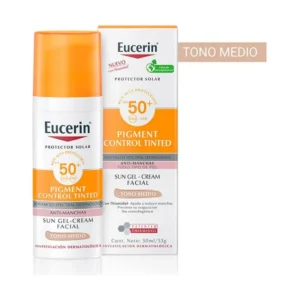 EUCERIN BLOQUEADOR FACIAL CREMA FPS 50 X 50 ML PIGMENT CONTROL GEL TONO MEDIO - Imagen 1