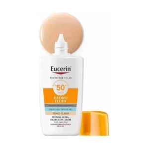EUCERIN BLOQUEADOR FACIAL CON COLOR FPS 50+ X 50 ML HYDRO FLUID TONO CLARO - Imagen 1