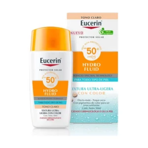 EUCERIN BLOQUEADOR FACIAL CON COLOR FPS 50+ X 50 ML HYDRO FLUID TONO CLARO - Imagen 2