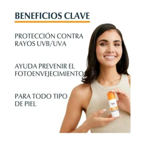 EUCERIN BLOQUEADOR FACIAL FLUIDO FPS 50 X 50 ML PHOTOAGING CONTRO ANTIEDAD - Imagen 3