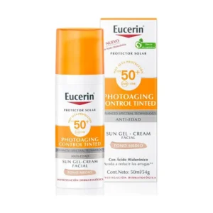 EUCERIN BLOQUEADOR FACIAL CON COLOR FPS 50 X 50 ML PHOTOAGING CONTROL ANTI-EDAD TONO MEDIO - Imagen 1
