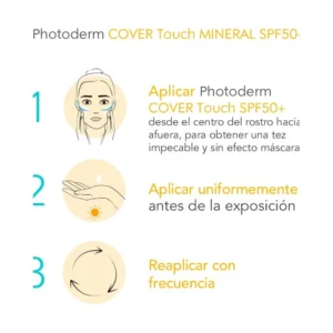 BIODERMA PHOTODERM BLOQUEADOR FACIAL CREMA CON COLOR SPF 50 X 40 G COVER TOUCH TONO CLARO - Imagen 3