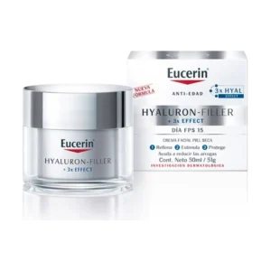 Eucerin Crema Facial de Día Antiarrugas Hyaluron Filler + 3x Effect Piel Seca 50 ml - Imagen 1
