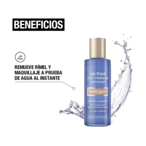 NEUTROGENA REMOVEDOR MAQ. DE OJOS OIL FREE EYE MAKEUP X 162 ML - Imagen 3