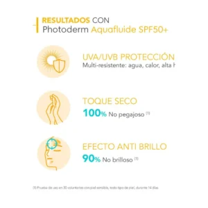 BIODERMA PHOTODERM BLOQUEADOR FACIAL CREMA  CON COLOR SPF 50 X 40 ML AQUAFLUIDO TONO MATE - Imagen 2