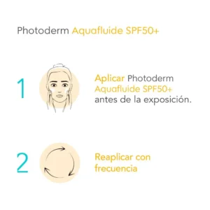 BIODERMA PHOTODERM BLOQUEADOR FACIAL CREMA  CON COLOR SPF 50 X 40 ML AQUAFLUIDO TONO MATE - Imagen 3