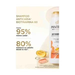 PANTENE SHAMPOO X 300 ML BIOTINAMINA B3 ANTICAIDA - Imagen 2