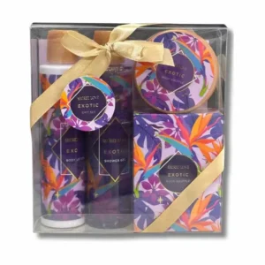 SECRET LOVE ESTUCHE BODY LOTION 150 ML/SHOWER GEL 150 ML/BODY SOUFFLE 100 GR EXOTIC - Imagen 1