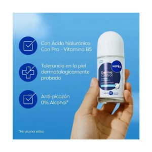 NIVEA DESODORANTE ROLL ON X 50 ML DERMO CONTROL DEFEND PRO-VITAMINA B5 - Imagen 3