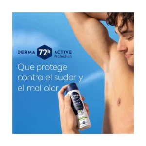 NIVEA DESODORANTE SPRAY X 150 ML FOR MEN DERMO CONTROL SENSITIVE - Imagen 3