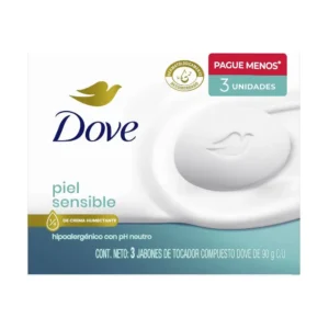 DOVE JABON OFERTA 3 UND X 090 G PIEL SENSIBLE - Imagen 1