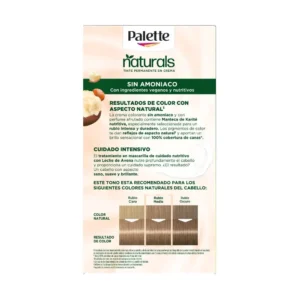 PALETTE NATURALS TINTE KIT 8-1 RUBIO CLARO CENIZO - Imagen 2